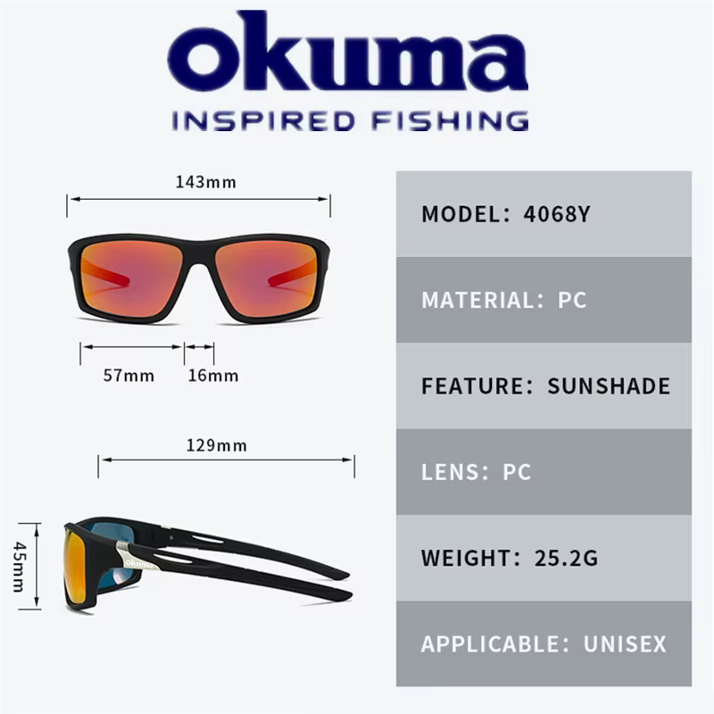 Gafas Polarizadas Okuma UV400 – Pesca y Deportes Acuáticos - imagen 5