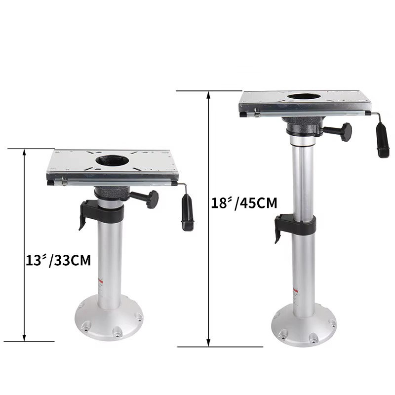 Pedestal para asiento de barco de aluminio ajustable con cerradura - imagen 5