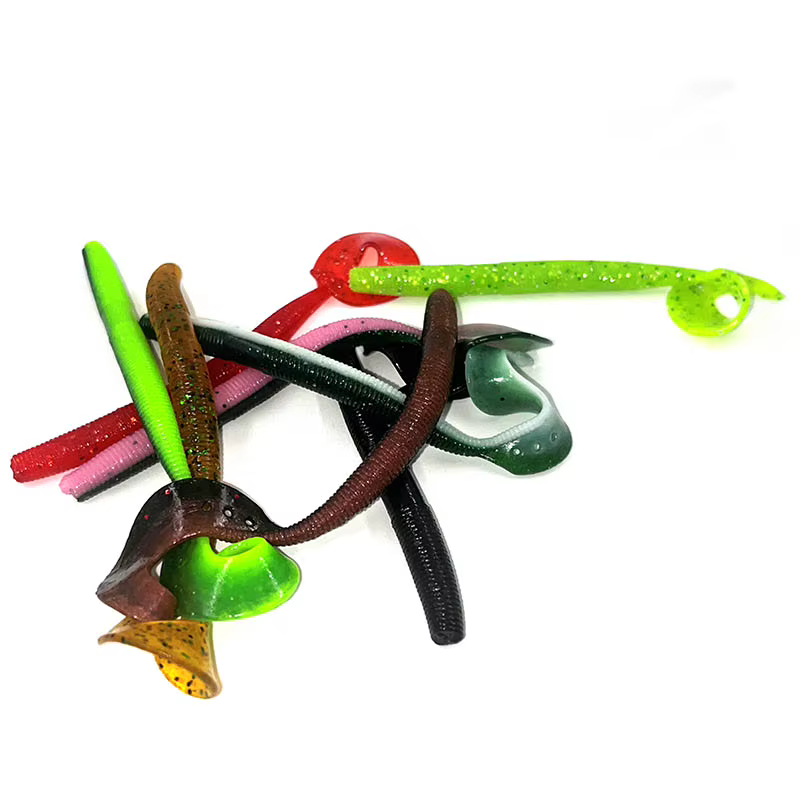 Vinilo Cola Rizada Donglejian Spaghetti Worm – Señuelo pesca spinning - imagen 3