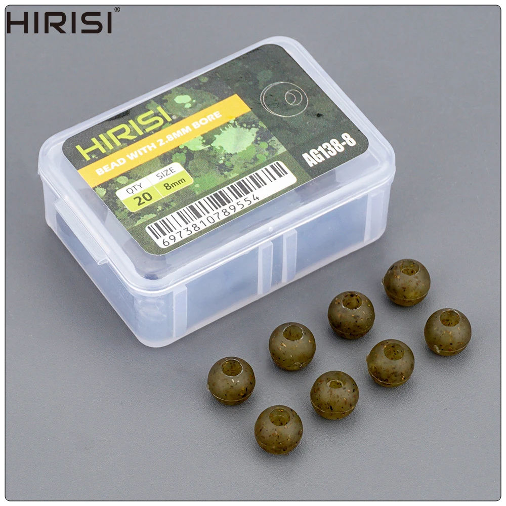 Cuentas de goma verde para pesca de carpa