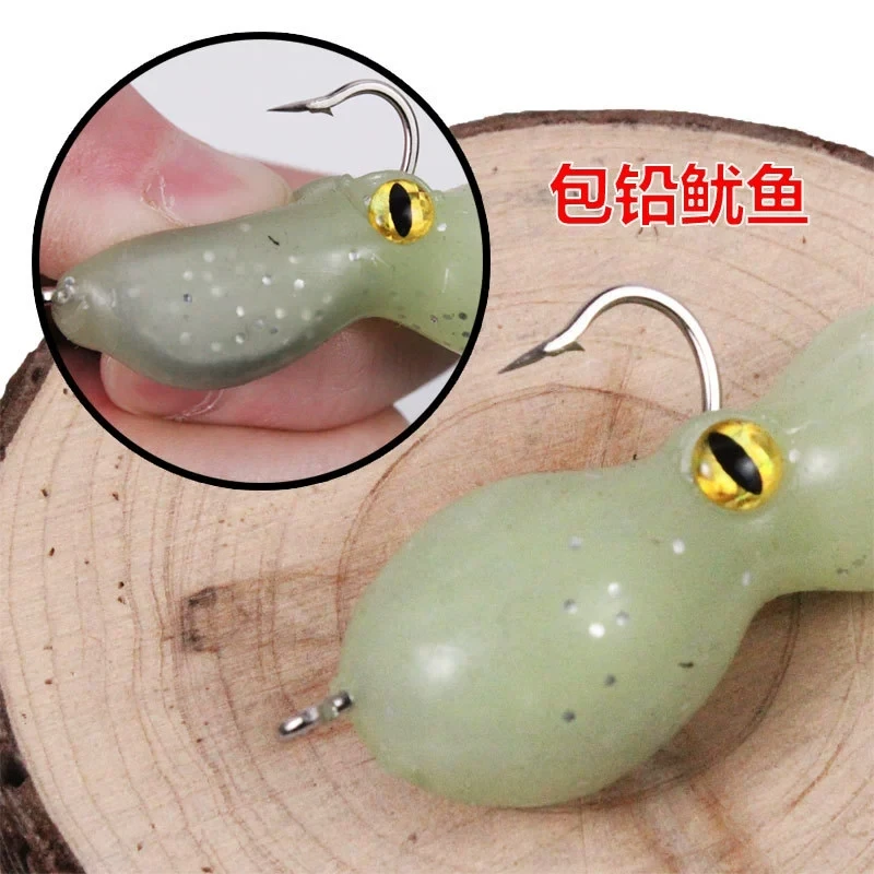 Señuelo de calamar luminoso con anzuelo para pesca deportiva - imagen 2