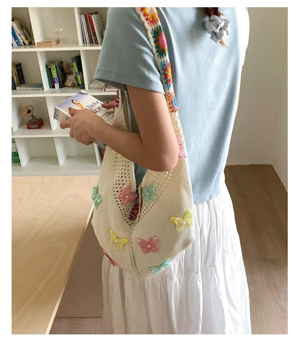 Bolso cruzado vintage bohemio en uso