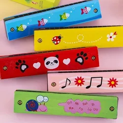 Melódica de madera pintada para niños, dibujos animados