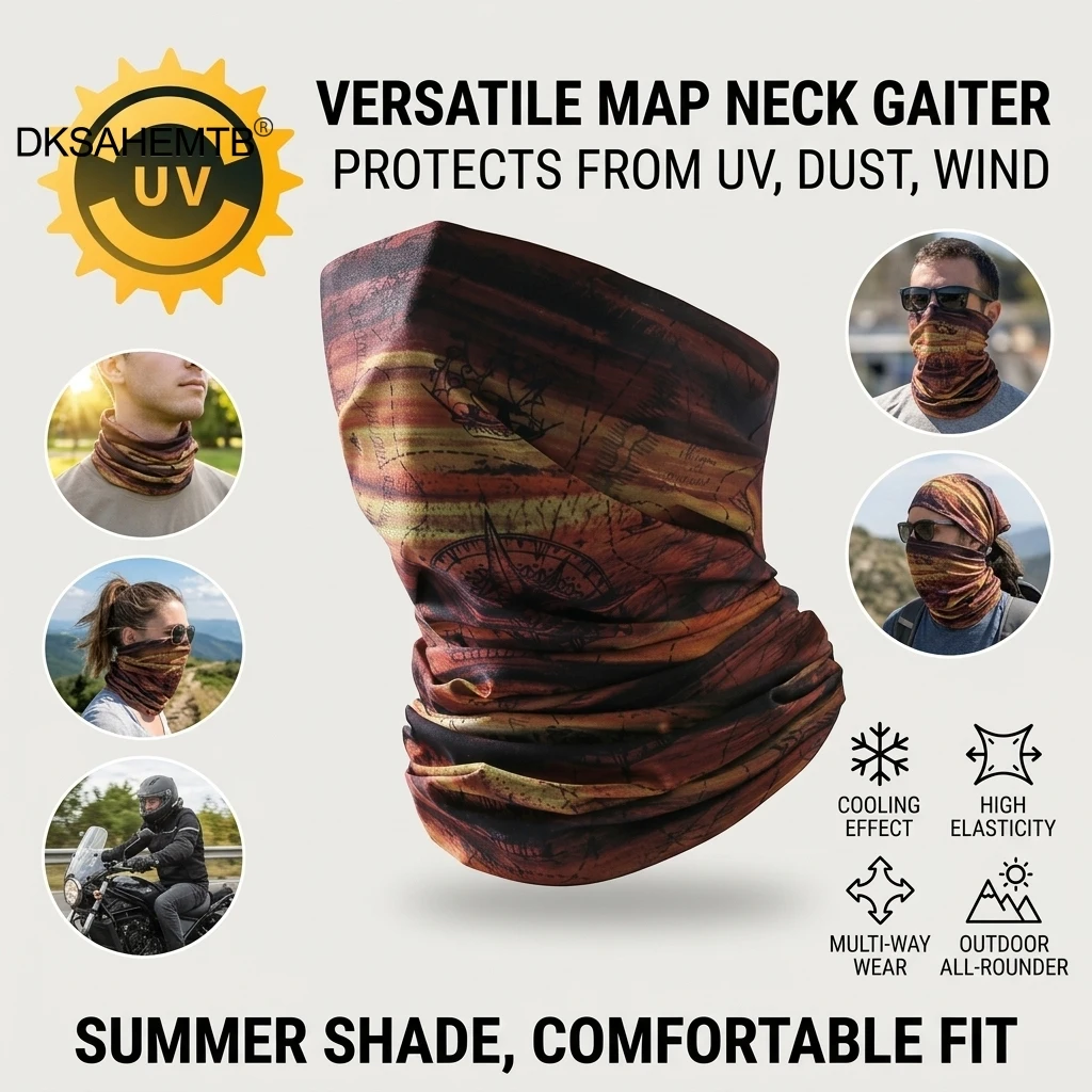 Pañuelo refrescante con protección solar para cara y cuello verano - imagen 5