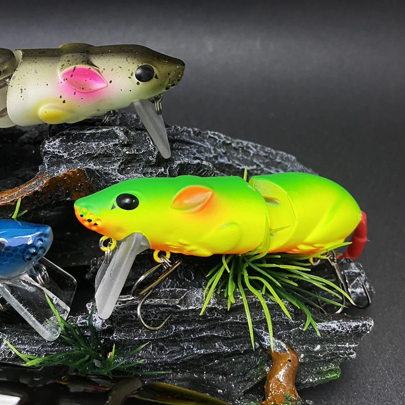 Wobbler jerkbait flotante para lucio pececillo biónico articulado - imagen 3