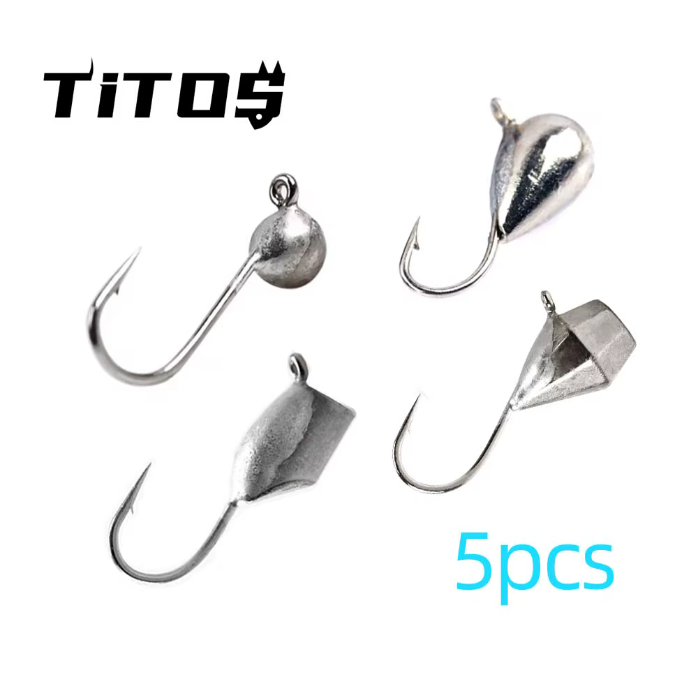 Anzuelo Hayabusa para pesca en hielo con bola tungsteno y señuelo suave - imagen 2