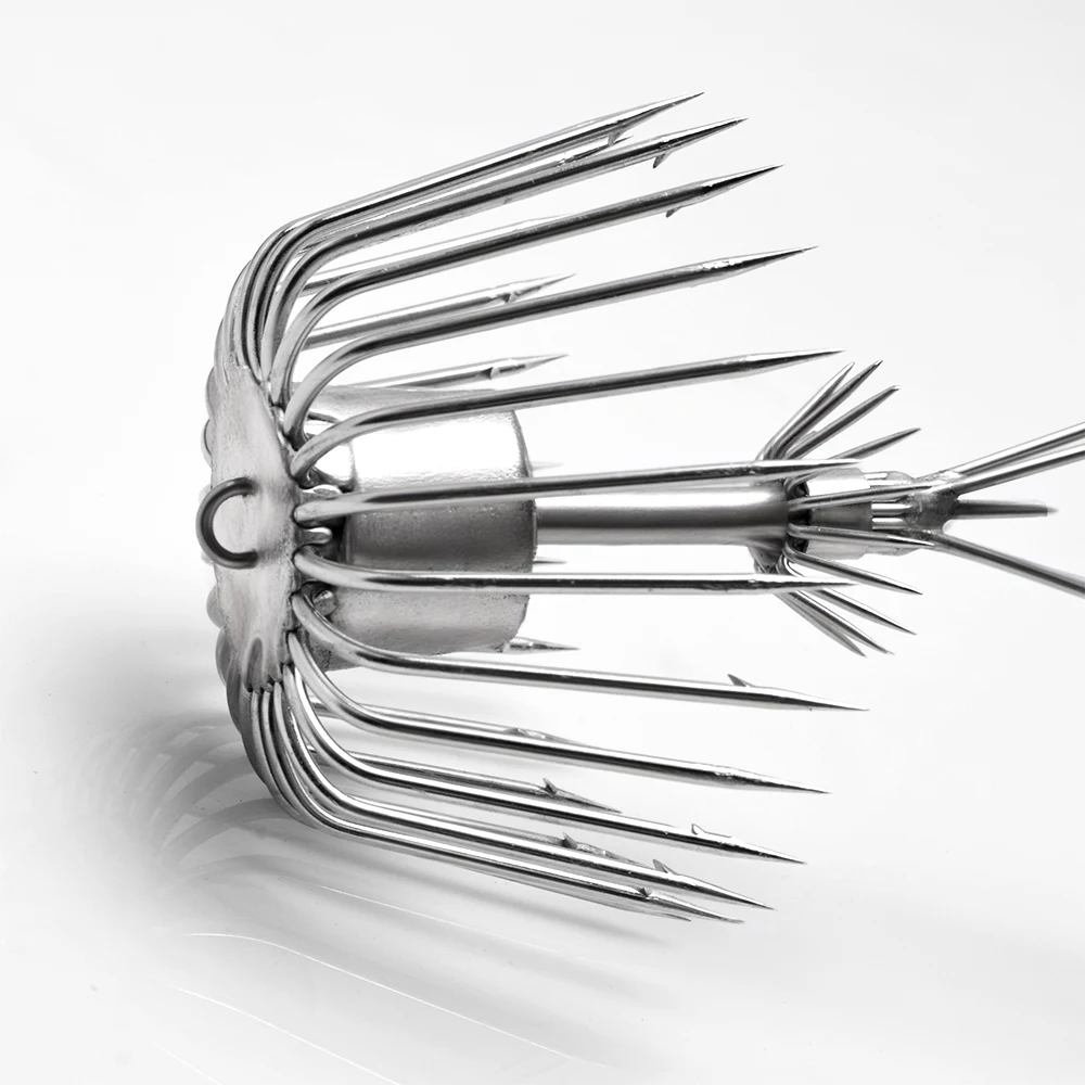 Jaula para pulpo de doble corona acero inox con anzuelo luminoso - imagen 2