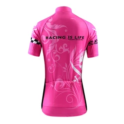 Jersey ciclismo mujer manga corta transpirable malla secado rápido