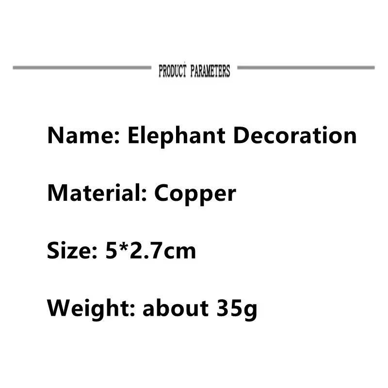 Elefante de bronce para escritorio - Mini figura decorativa de pesca - imagen 2