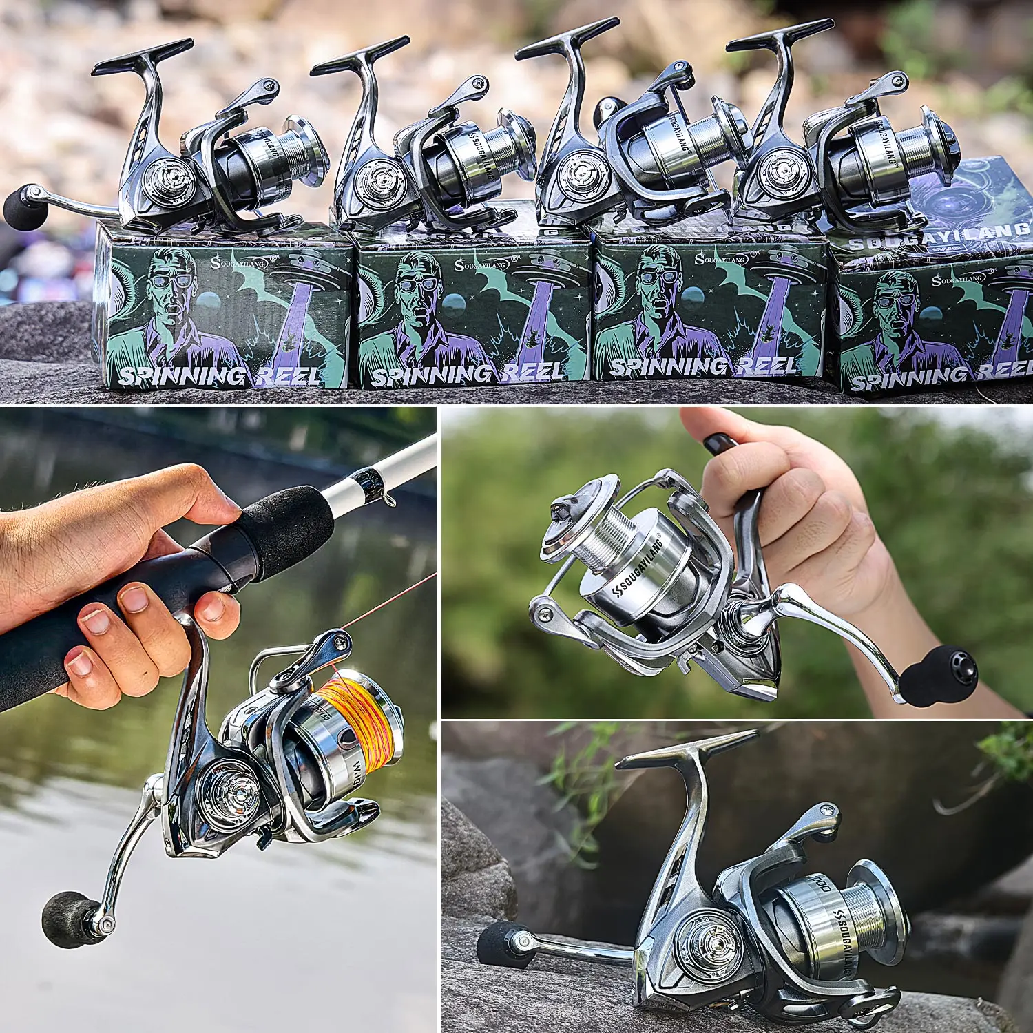 Carretes giratorios Sougayilang para pesca agua dulce y salada - imagen 3