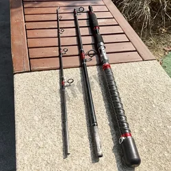 Caña de surf telescópica portátil de carbono para viaje, arrastre