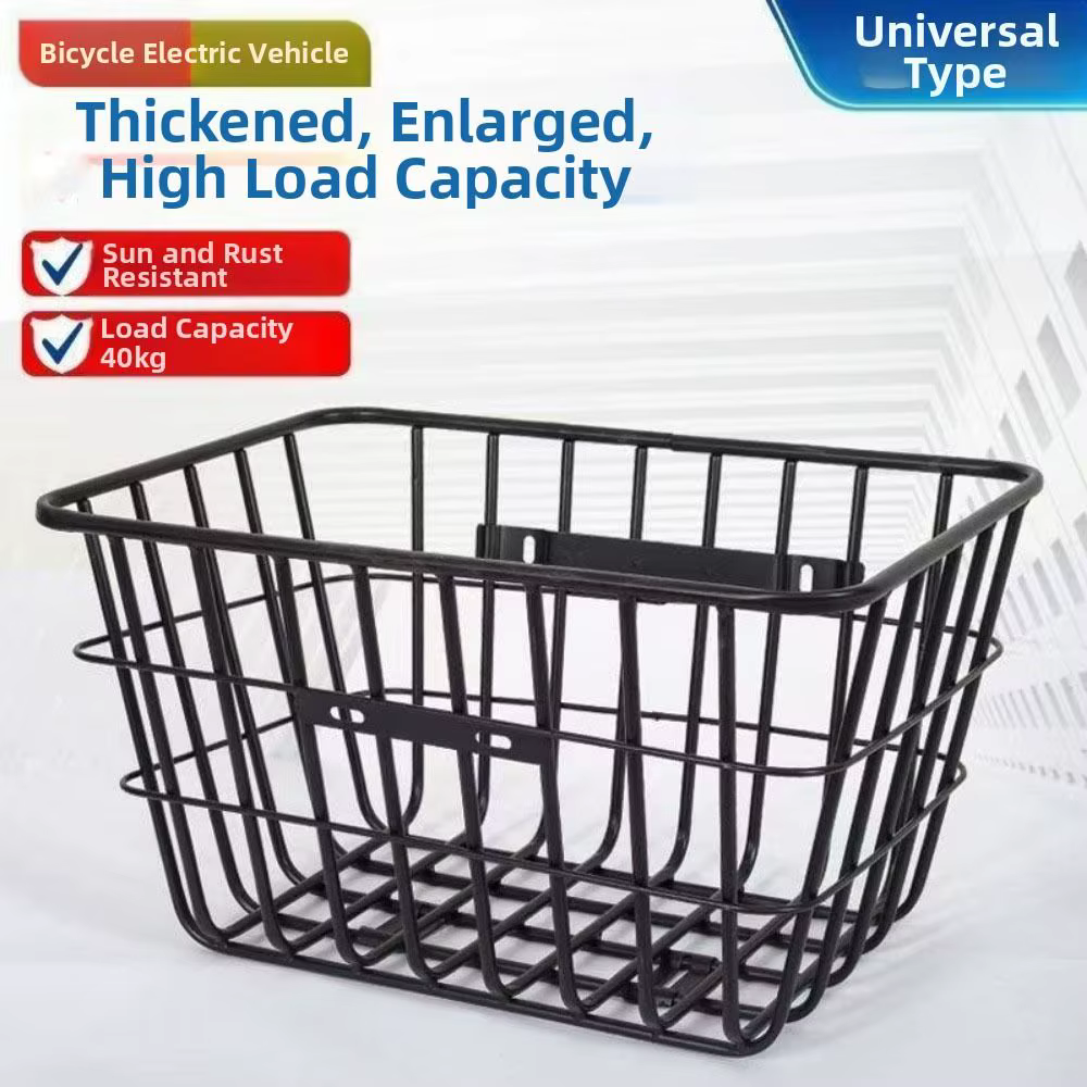 Cesta trasera metálica para carro de pesca universal ajustable negra - imagen 2