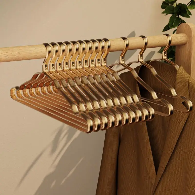 Perchas de aluminio antideslizantes metalizadas engrosadas para ropa - imagen 3