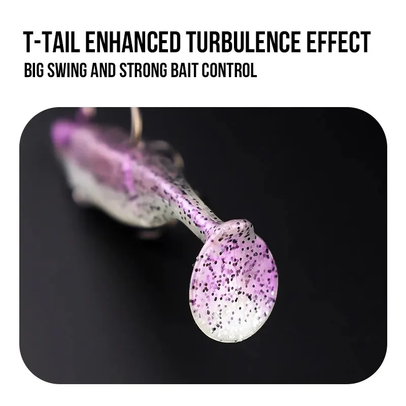TAIYU Jig Head silicona cola en T – Señuelo para lucio y trucha - imagen 3
