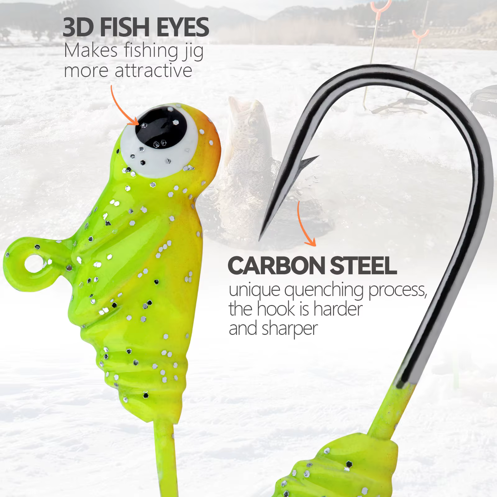 THKFISH Anzuelos Jig Head para pesca en hielo - imagen 3