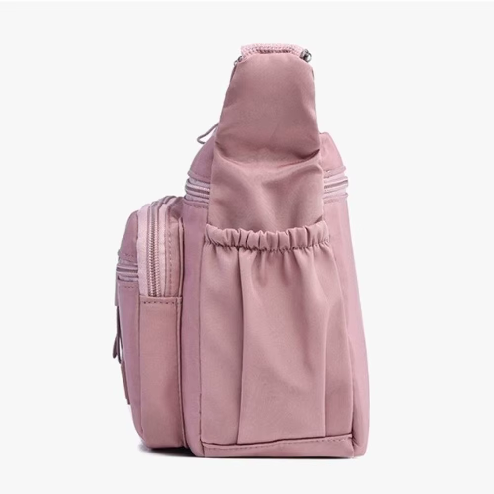 Bolso Bandolera Impermeable de Nailon con Múltiples Bolsillos