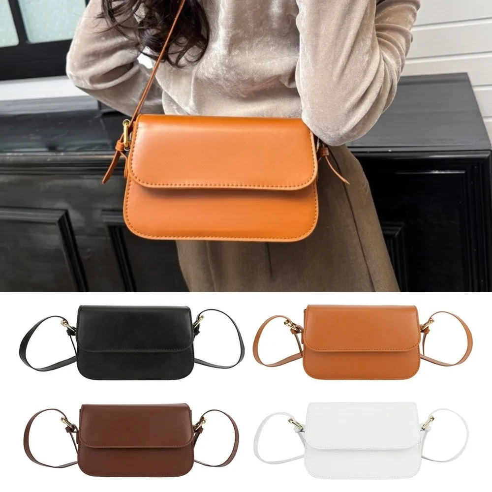 Bolso bandolera retro de cuero PU cuadrado gran capacidad - imagen 2