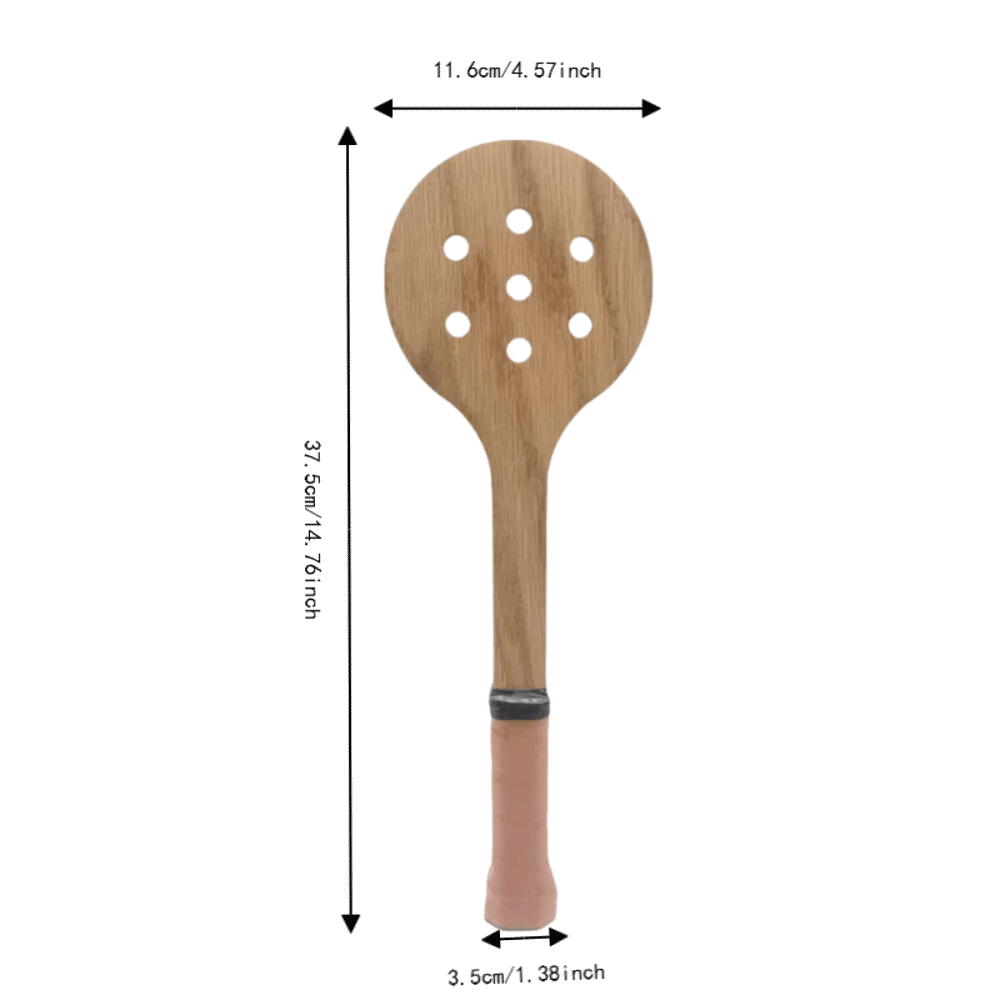 Raqueta de Pádel de Madera Cabeza Perforada Ligera Compacta - imagen 5