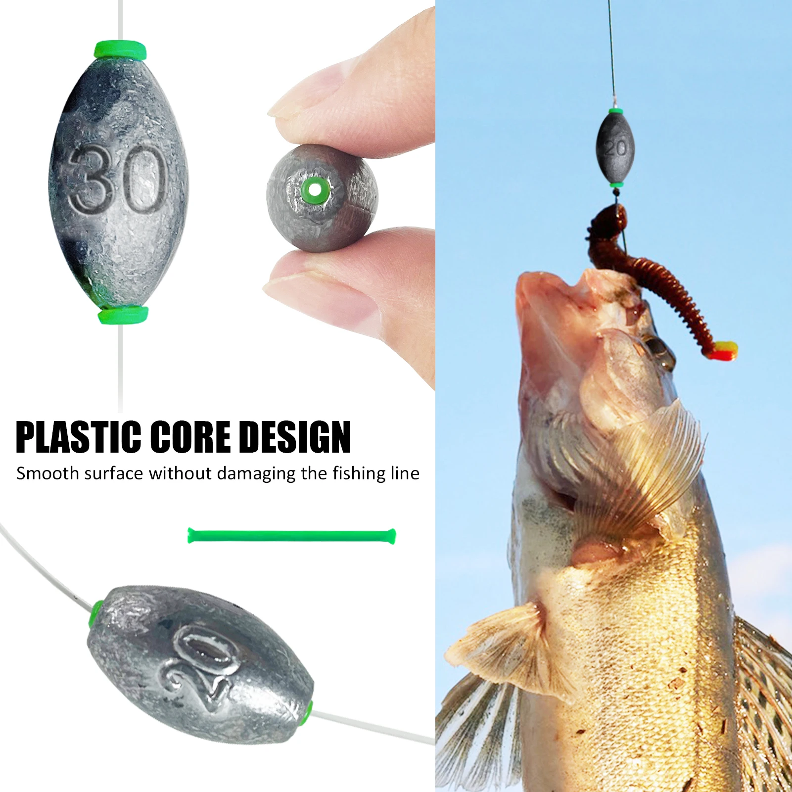 Montaje de plomos de pesca de mar con anzuelos y vinilo - imagen 4