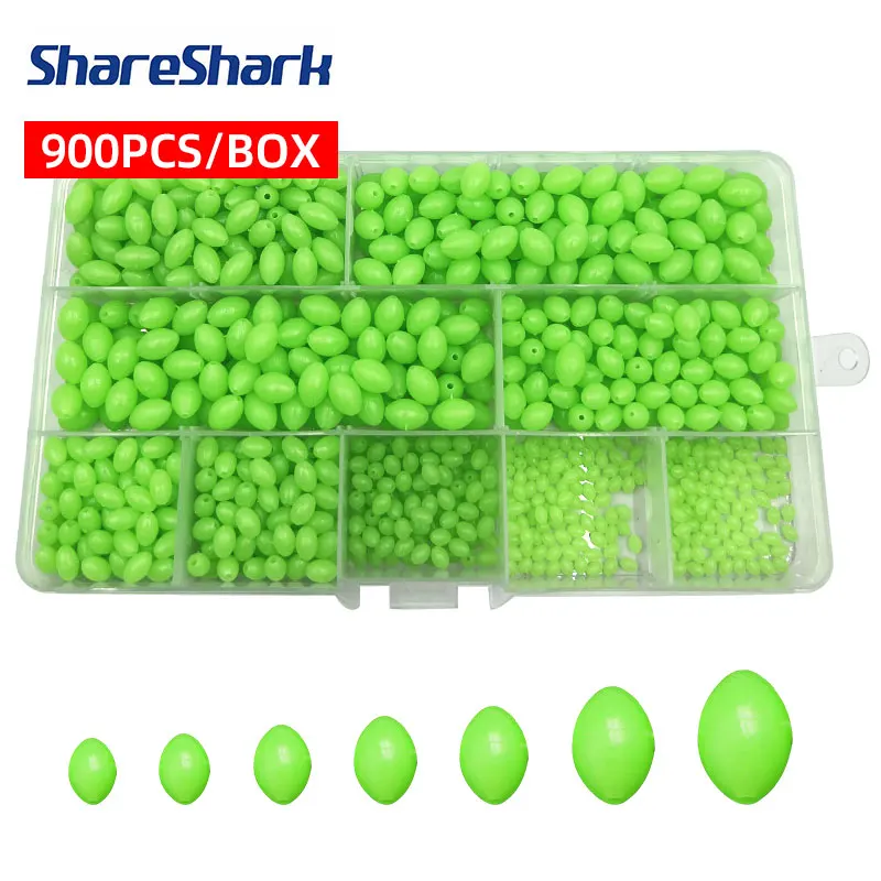 ShareShark cuentas fluorescentes ovales plásticas para montaje