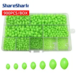 ShareShark cuentas fluorescentes ovales plásticas para montaje