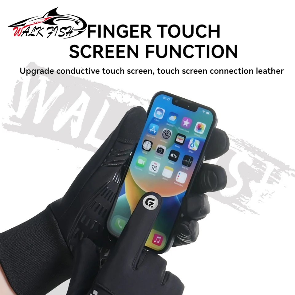 WALK FISH Guantes de pesca invierno impermeables dedo completo - imagen 4