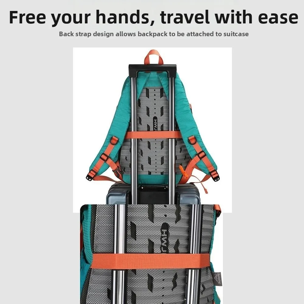 Mochila impermeable ligera con compartimentos y panel reflectante - imagen 2