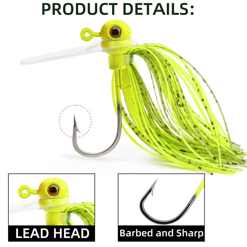 Scrounger Jig Head Spinner – Señuelo giratorio para lubina - imagen 5