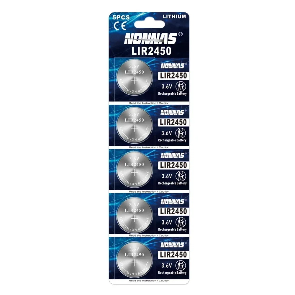 Batería Botón LIR2450 Recargable 3.6V Compatible CR2450 - imagen 4