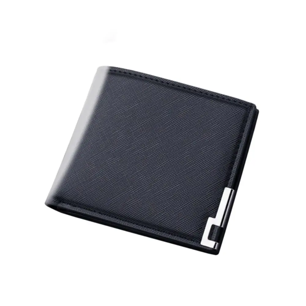 Cartera de cuero PU corta minimalista negro y blanco – Gran capacidad - imagen 3