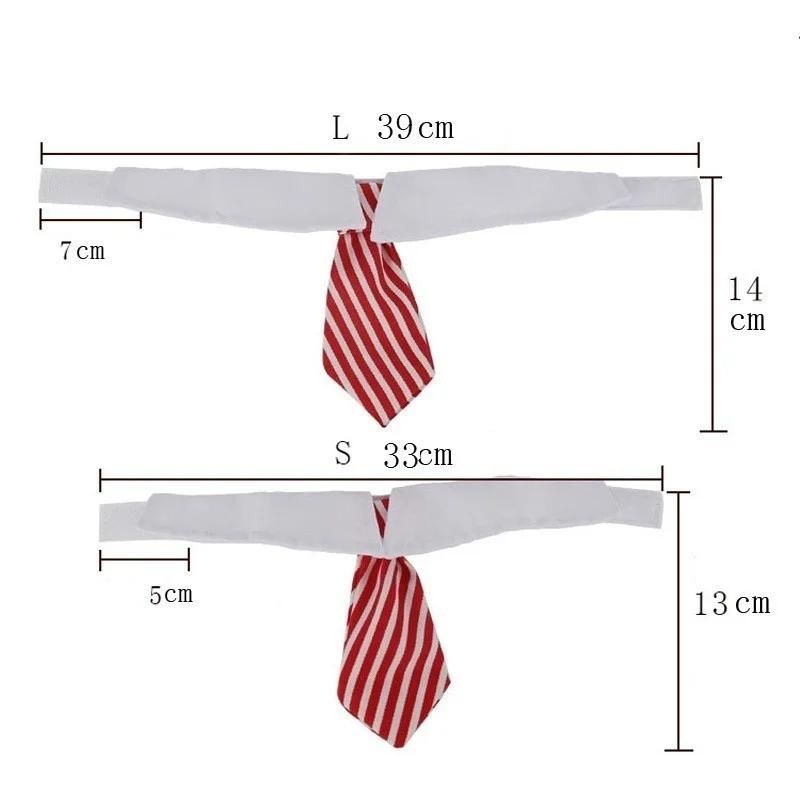 Collar ajustable para perro y gato con pajarita a rayas – Navidad - imagen 3