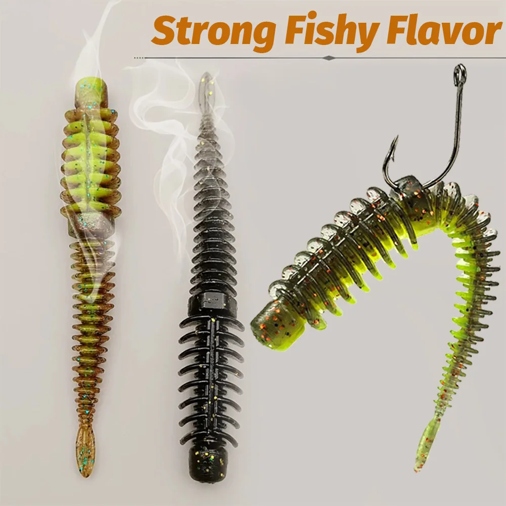 Señuelos blandos de silicona con sabor a pescado para carpa - imagen 5
