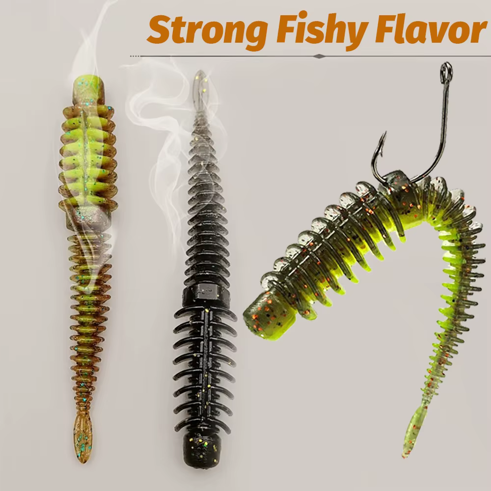 Señuelos blandos de silicona con sabor a pescado para carpa - imagen 5
