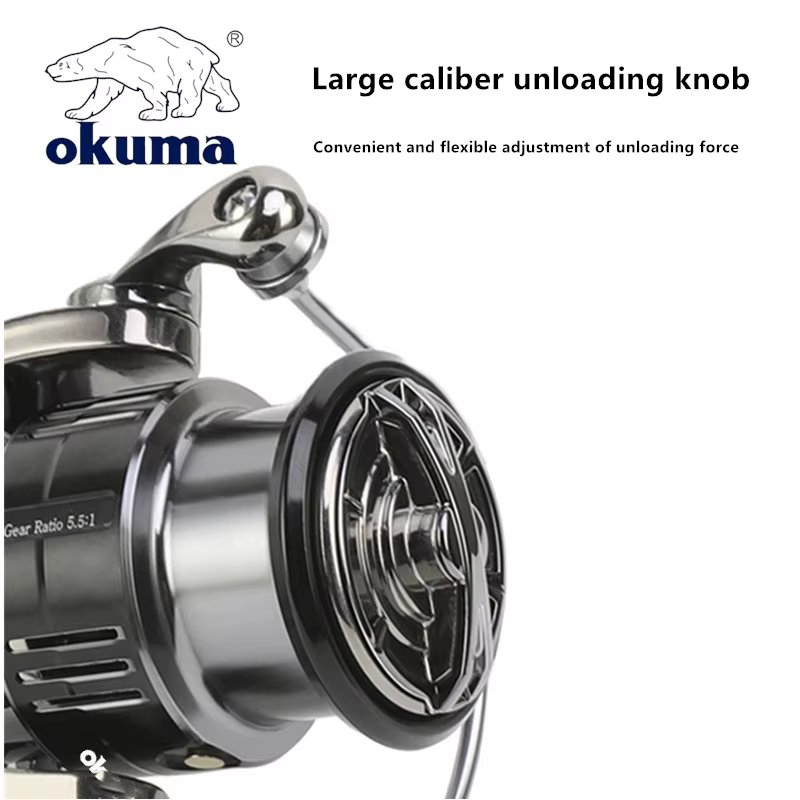 OKUMA 1000-7000 Carrete Spinning metálico anti-corrosión para mar - imagen 5