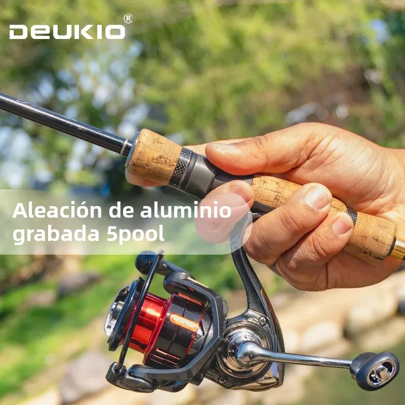 DEUKIO 2026 Carrete giratorio con manivela CNC – para agua salada - imagen 5
