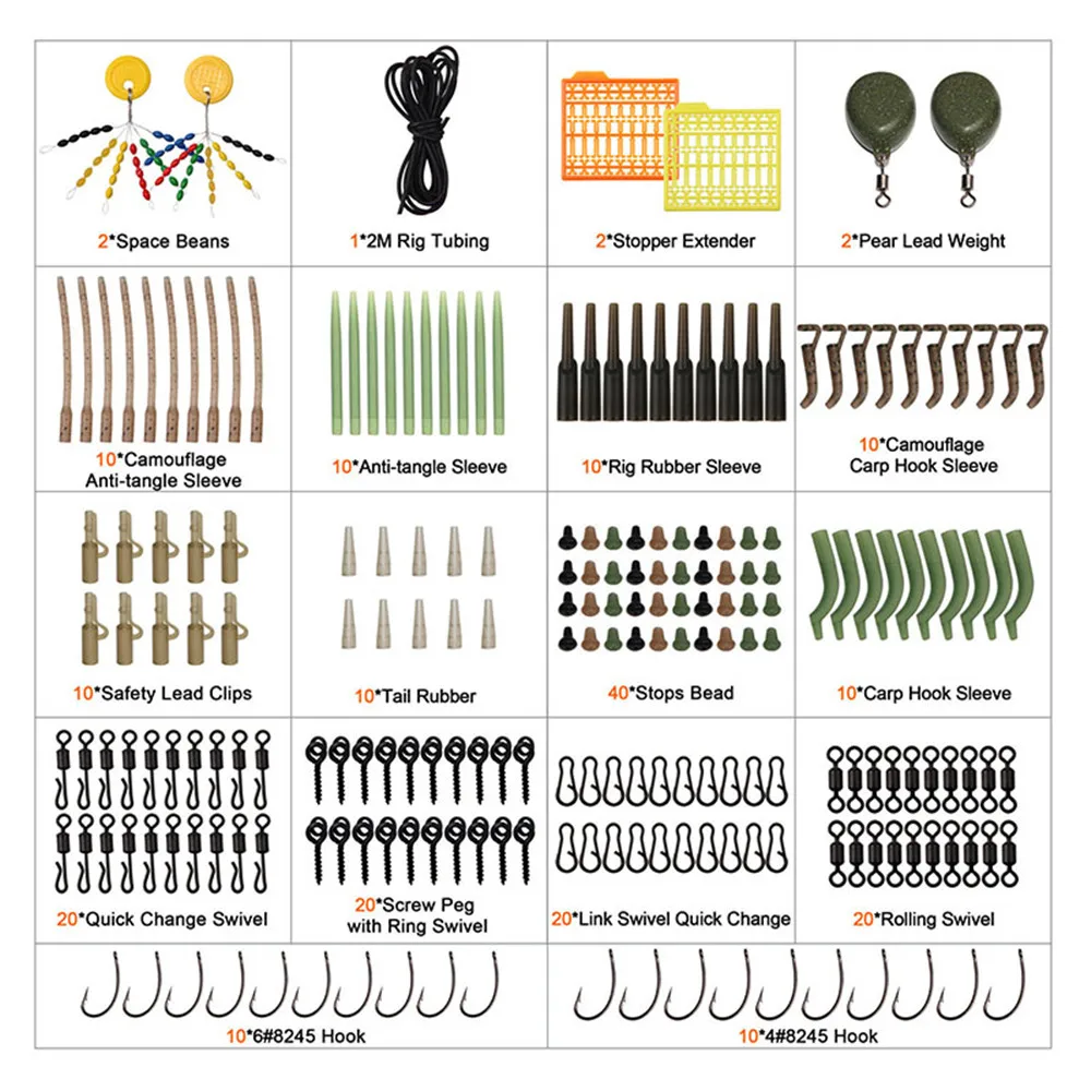 Mangas antienredos y giratorios del kit de pesca