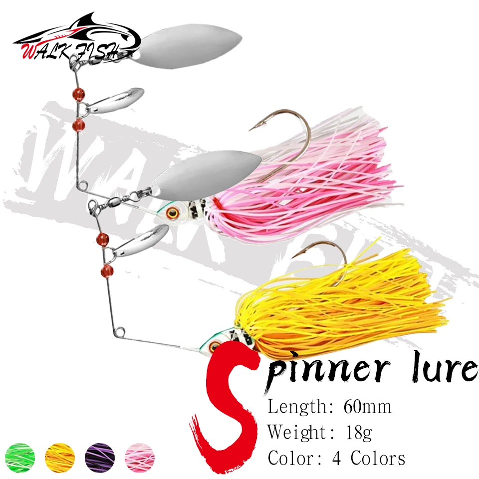 WALK FISH Kit Jig señuelos para bar y lucio con buzzbait metálico - imagen 4