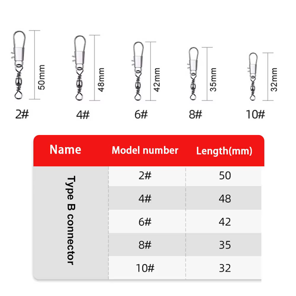 Giratorios Snap Fastlock JSFUN – Con rodamiento para pesca - imagen 4