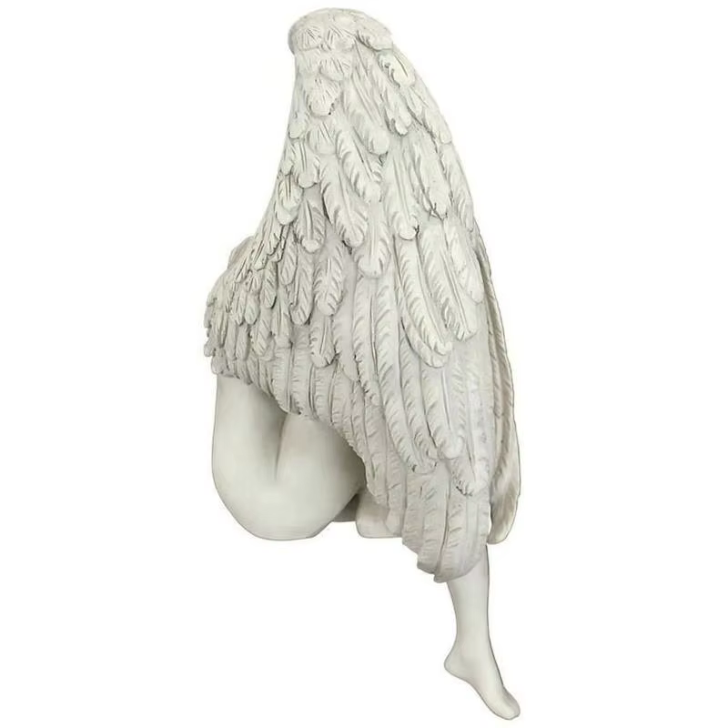 Estatua Ángel de la Redención en Resina – Adorno Religioso para Hogar y Jardín - imagen 2