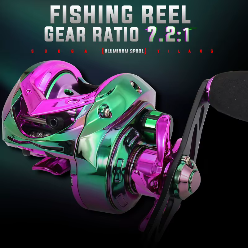 Carrete Baitcasting Sougayilang colorido – 7,2:1 con freno magnético - imagen 4