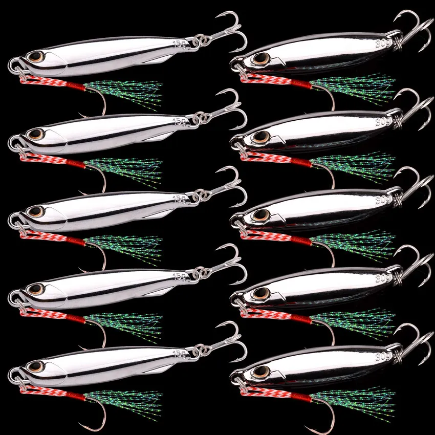 Jig Heads Metal Fundido 10-40g – Set Lubina (10 uds) - imagen 2