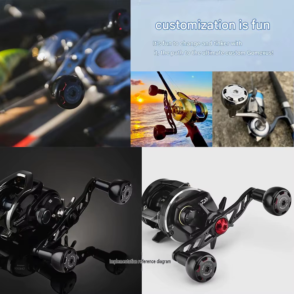 Perilla Gomex 30 mm para Shimano Stradic/Daiwa – Aluminio spinning - imagen 4