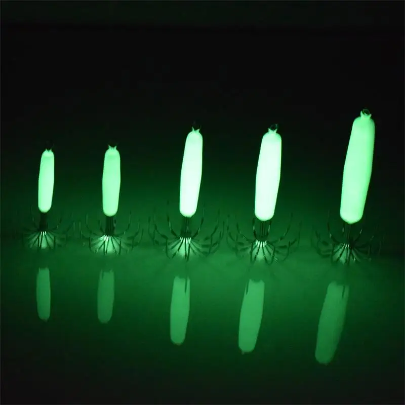 Anzuelo de calamar luminiscente duradero para agua salada