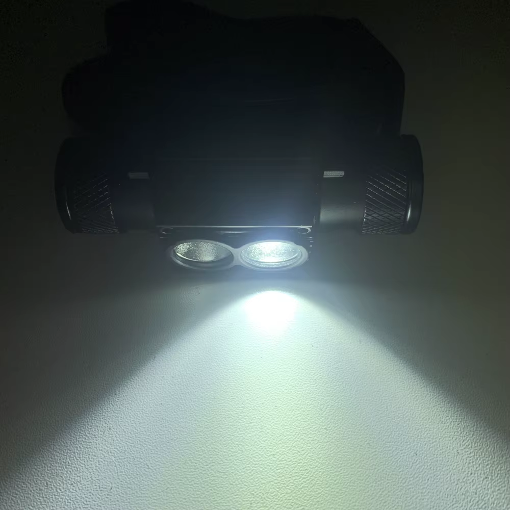 Linterna de pesca LED USB-C alta potencia blanco azul - imagen 5
