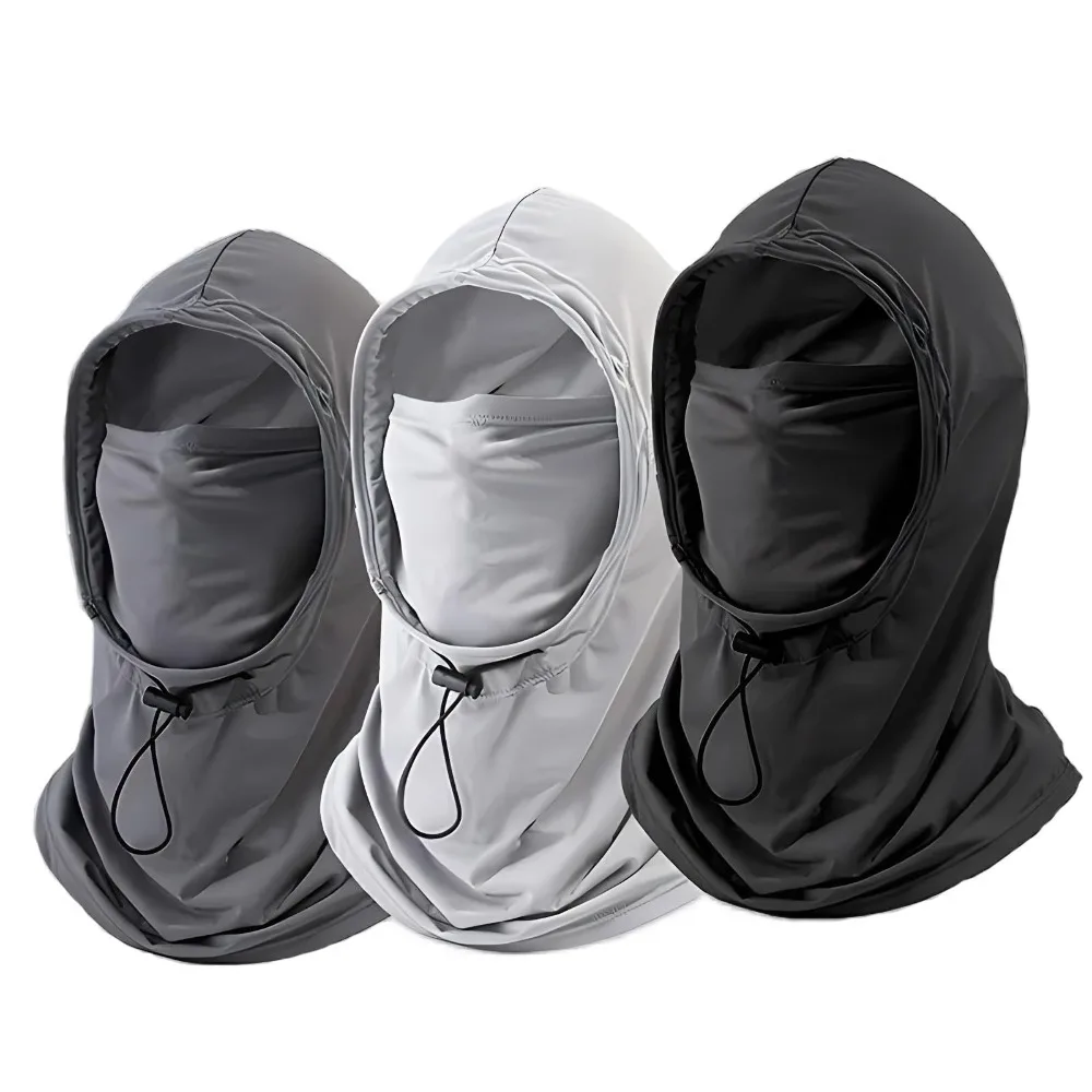 Gorro transpirable con seda helada, máscara y pañuelo para cabeza - imagen 2