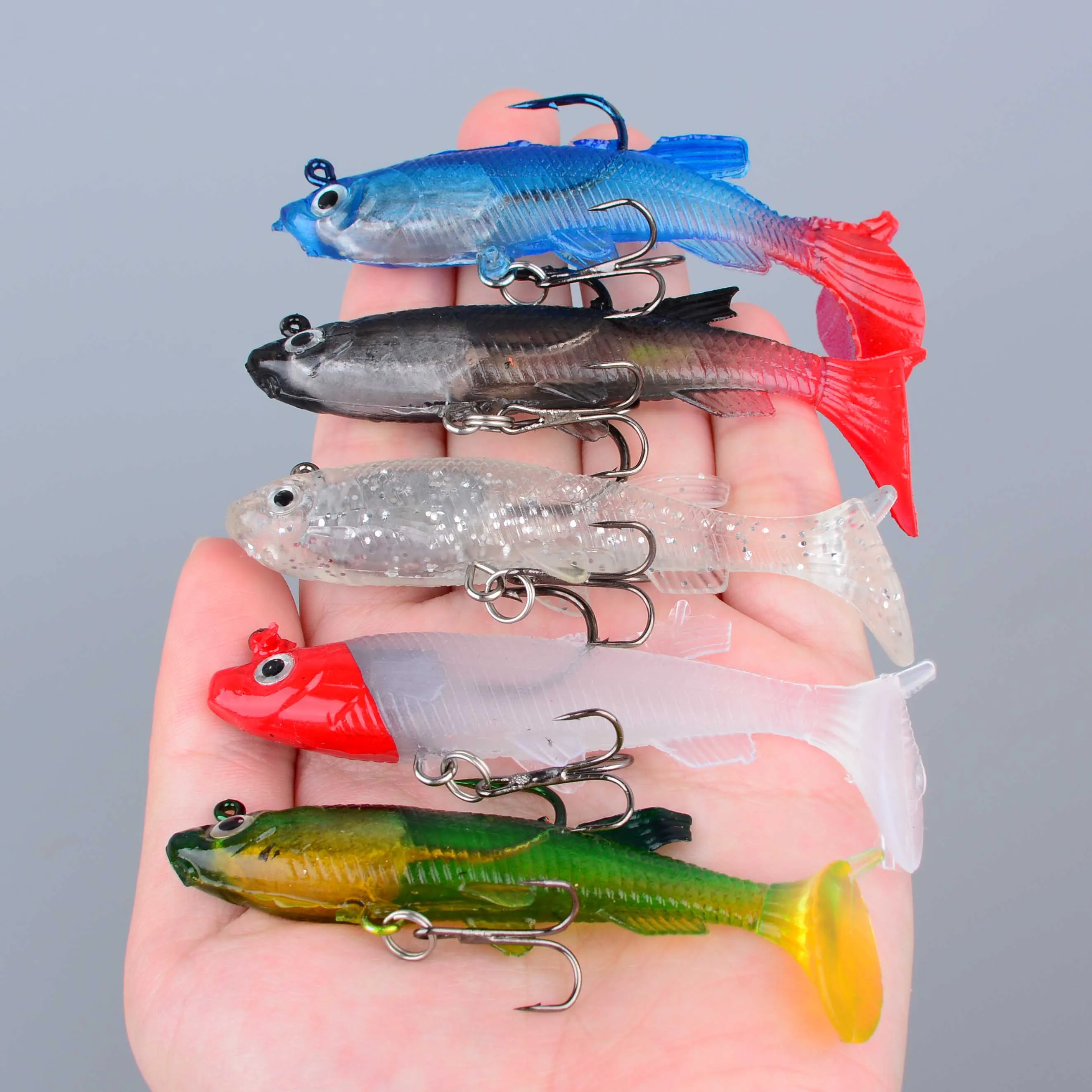 Cebo Swimbait T cola hundimiento con Jig Head para lucio - imagen 4