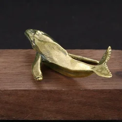 Decoración náutica ballena latón – Figura marinera vintage
