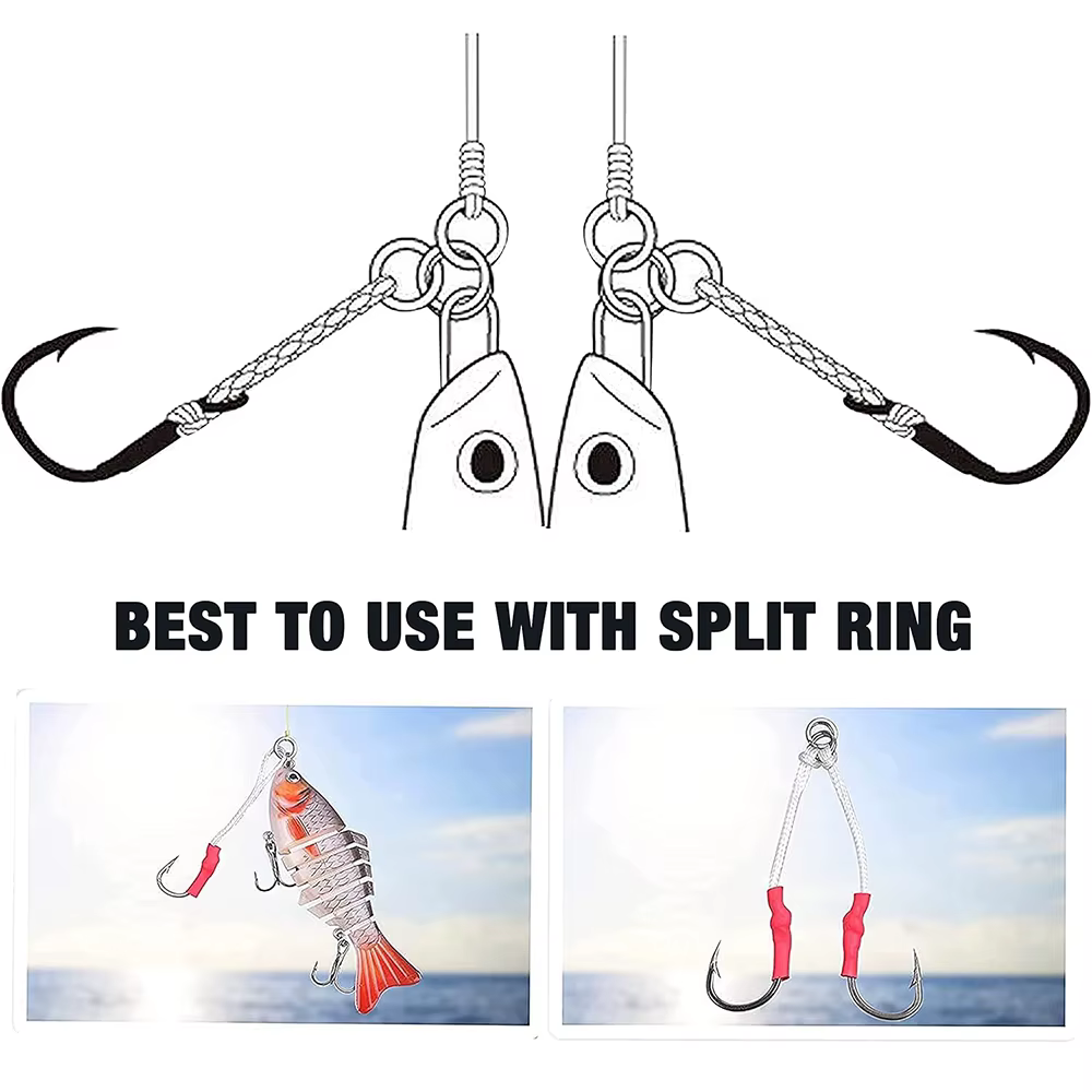 Anzuelos Assist Jigging Inoxidable – Línea PE para Atún Delfín - imagen 5