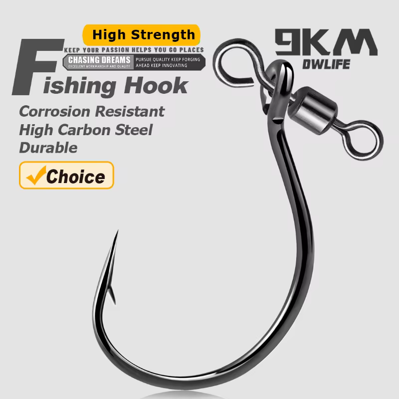 Anzuelo Worm Hook acero carbono para carpa y lubina - imagen 5