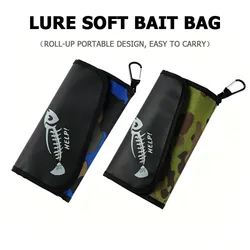 Bolsa porta señuelos de pesca para vinilos, impermeable y camuflaje